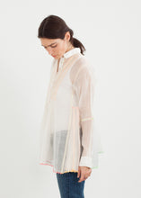 Sheer Rainbow Blouse in White - gstuffpro.com