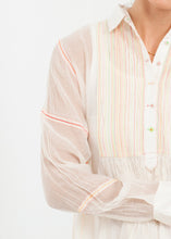 Sheer Rainbow Blouse in White - gstuffpro.com