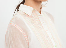 Sheer Rainbow Blouse in White - gstuffpro.com