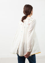 Floral Front Peasant Blouse in White - gstuffpro.com
