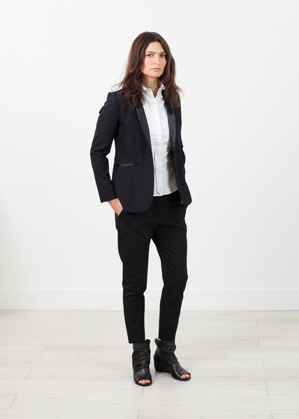 Shawl Collar Blazer in Black - gstuffpro.com