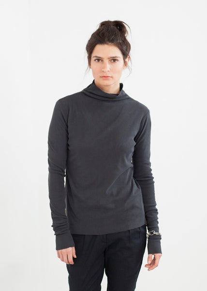 Cotton Long Tee in Ink - gstuffpro.com
