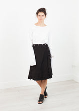 Wrap Snap Skirt in Black - gstuffpro.com