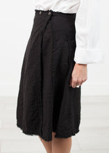 Wrap Snap Skirt in Black - gstuffpro.com