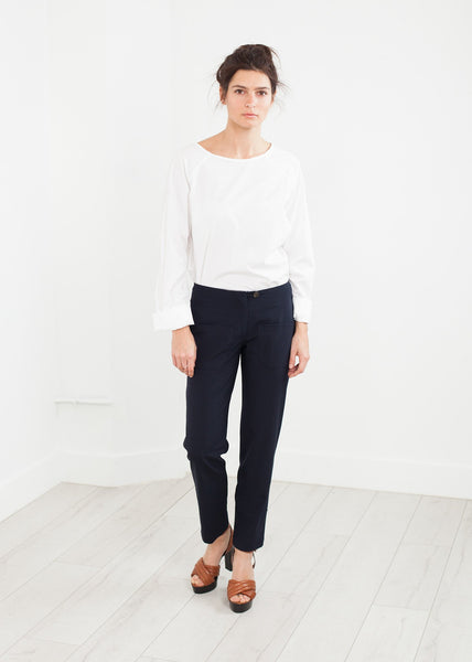 Patch Pocket Pant in Navy - gstuffpro.com