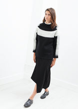 Contrast Felted Sweater in Black - gstuffpro.com