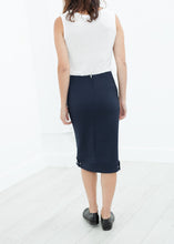 Contrast Zipper Skirt in Navy - gstuffpro.com