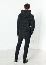 Double Breasted Hoodie in Forest Plaid - gstuffpro.com