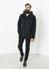 Double Breasted Hoodie in Forest Plaid - gstuffpro.com