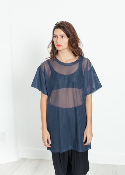 Mesh Over Tee in Navy - gstuffpro.com