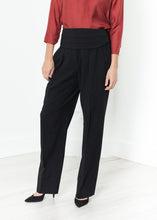 Pleated Waistband Trouser in Black - gstuffpro.com