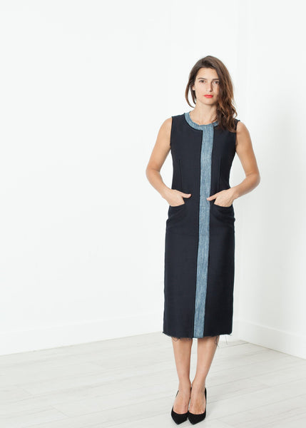 Denim Dress in Denim - gstuffpro.com