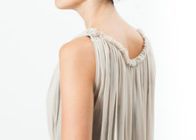 Chiffon Cape Back Dress in Sand - gstuffpro.com