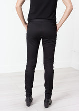 Leather Panel Trouser in Black - gstuffpro.com