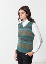 Fair Isle Vest in Army - gstuffpro.com