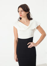 Asymmetric Dress in Cream/Black - gstuffpro.com