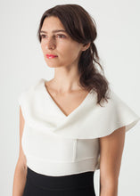 Asymmetric Dress in Cream/Black - gstuffpro.com