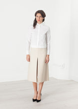 Tulle Pleat Skirt in Cream - gstuffpro.com
