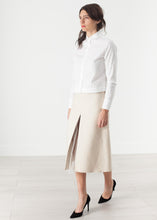 Tulle Pleat Skirt in Cream - gstuffpro.com