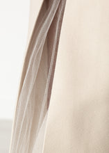 Tulle Pleat Skirt in Cream - gstuffpro.com