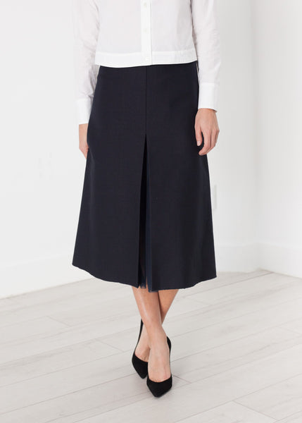 Tulle Pleat Skirt in Navy - gstuffpro.com