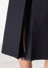 Tulle Pleat Skirt in Navy - gstuffpro.com