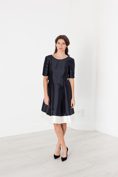 Tie Dress in Navy - gstuffpro.com