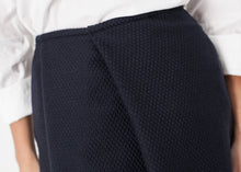 Pleated Wool Skirt in Navy - gstuffpro.com