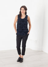 Ruffled Tank Top in Navy - gstuffpro.com