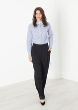 Longsleeve Blouse in Blue Stripe - gstuffpro.com