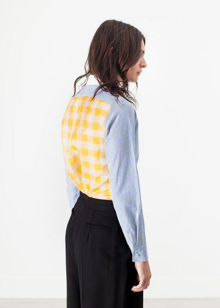Longsleeve Blouse in Blue Stripe - gstuffpro.com
