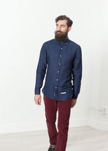 Button Up Shirt in Navy - gstuffpro.com