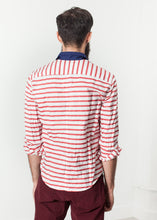Luke Shirt in Red Stripe - gstuffpro.com