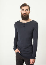 Cotton Henley in Blue Grey - gstuffpro.com