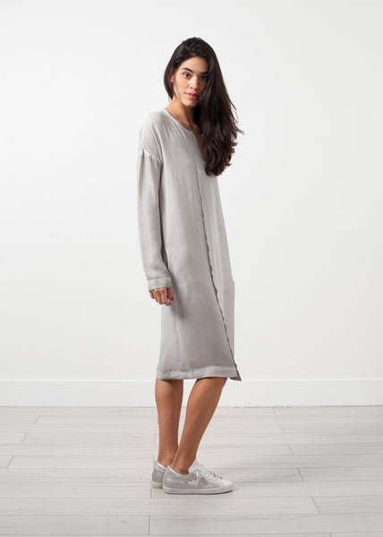Long Sleeve Silk Dress - gstuffpro.com