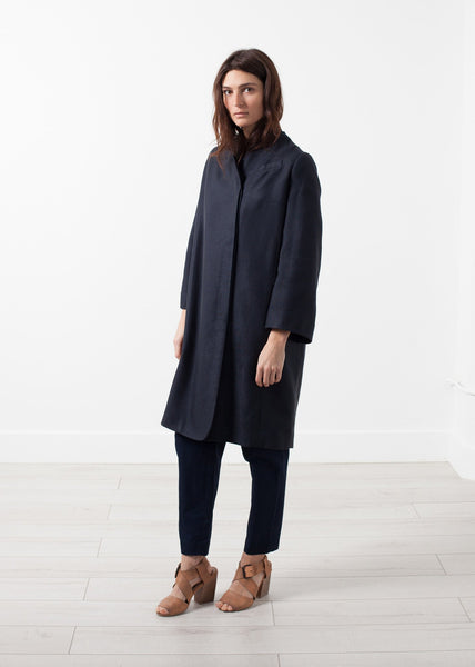 Woven Pleat Back Coat - gstuffpro.com