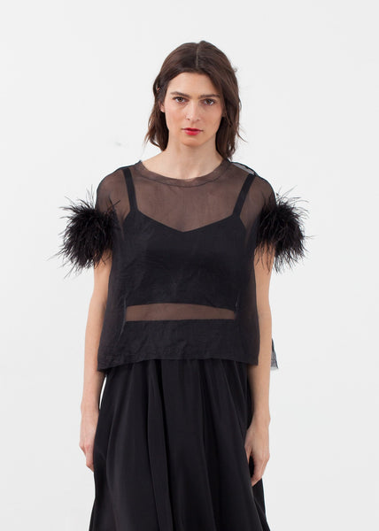 Organza Feather Top - gstuffpro.com