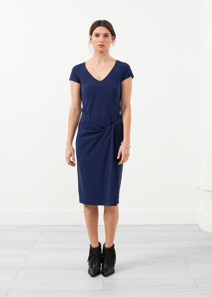 V-Neck Twist Dress - gstuffpro.com