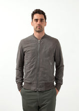 Leather Bomber Jacket in Dust - gstuffpro.com