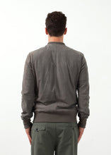 Leather Bomber Jacket in Dust - gstuffpro.com