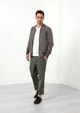 Leather Bomber Jacket in Dust - gstuffpro.com