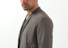 Leather Bomber Jacket in Dust - gstuffpro.com