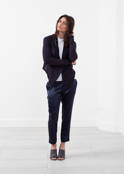 Draped Neck Cardigan - gstuffpro.com