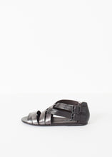 Wrap Sandal in Black/Steel - gstuffpro.com