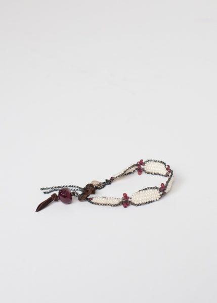 Garnet Bracelet in Frothy Pearl - gstuffpro.com