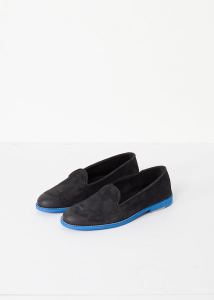 Suede Loafers - Black/Blue - gstuffpro.com