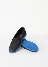 Suede Loafers - Black/Blue - gstuffpro.com