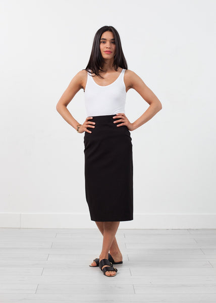 Long Pencil Skirt in Black - gstuffpro.com