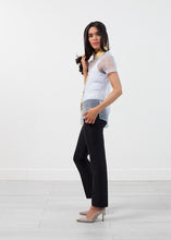Sheer Button-Up Blouse in Pale Blue - gstuffpro.com