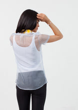 Sheer Button-Up Blouse in Pale Blue - gstuffpro.com